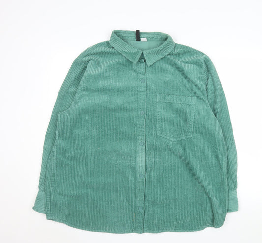 Womens UK Size 14 H&M Green Basic Jacket