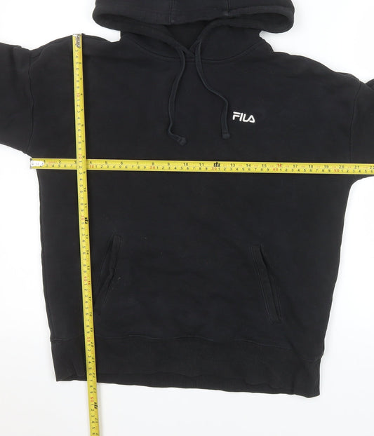Mens UK Size S FILA Black Pullover Hoodie