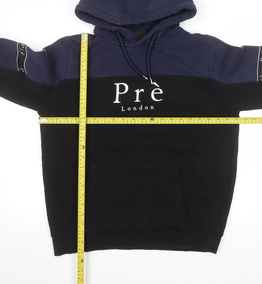 Mens UK Size S Pré London Black Pullover Hoodie
