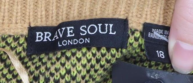 Womens UK Size 18 Brave Soul Jumper Dress