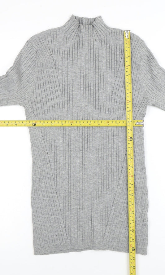 Womens UK Size S NOOSNOW Grey Pullover Jumper