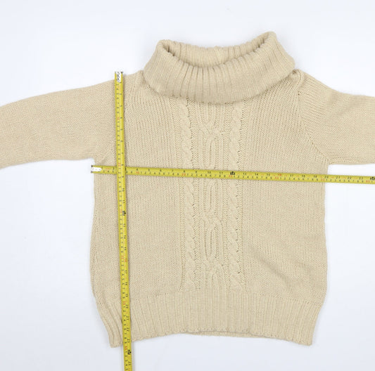 Womens UK Size M Isle Beige Pullover Jumper