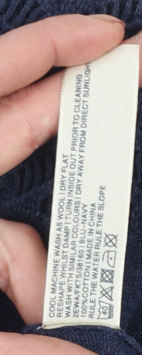 Womens UK Size 8 Fat Face Blue Cardigan Jumper