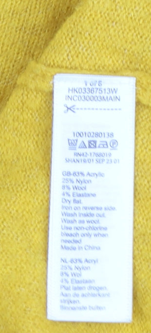 Womens UK Size M Monsoon Yellow Pullover Jumper