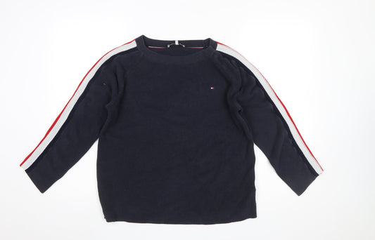 Womens UK Size M Tommy Hilfiger Blue Pullover Jumper
