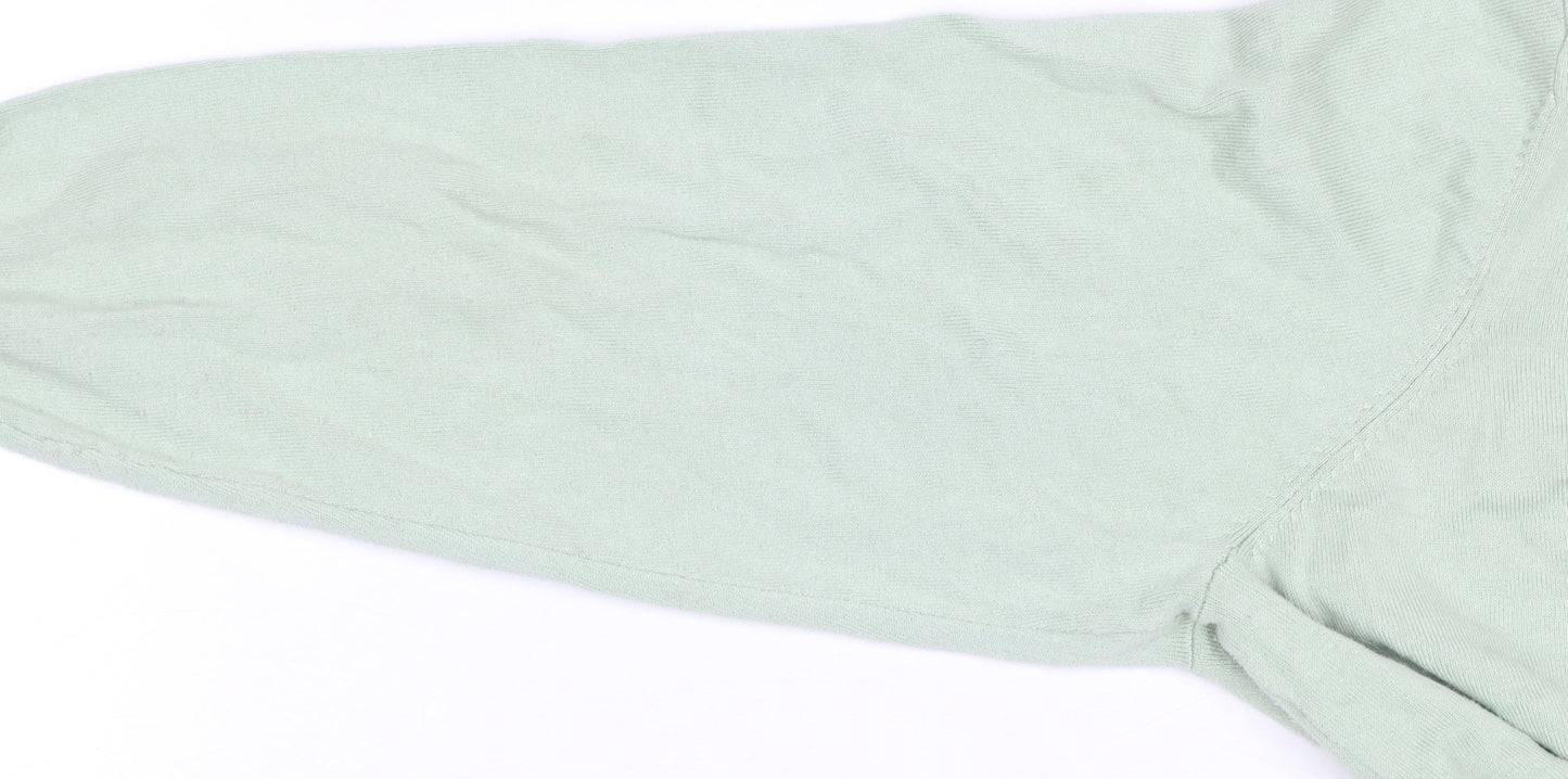 Marks and Spencer Women's Green Size 18 Crew Neck Button Cardigan