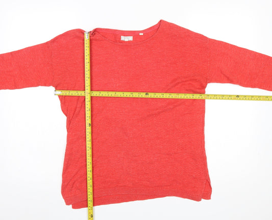 Womens UK Size 8 Fat Face Red Pullover Jumper