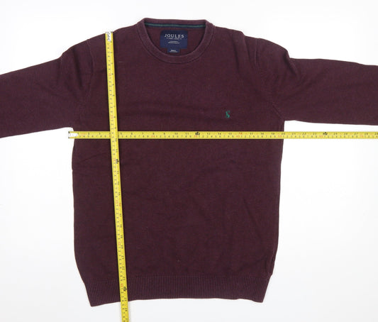 Joules Men's Purple Cotton Crew Neck Pullover Jumper Size S