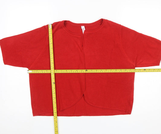 Womens UK Size 16/18 Marisota Red Cardigan Jumper