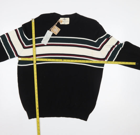 Mens UK Size XL Threadcare Black Pullover Jumper