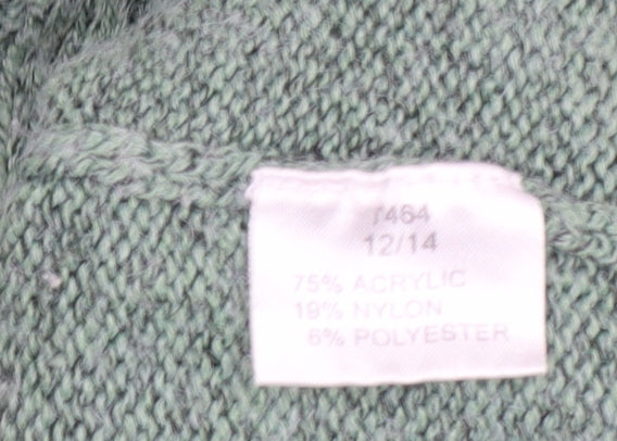 Womens UK Size 12 Damart Green Pullover Jumper