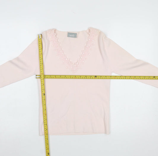 Womens UK Size 12 Wallis Pink Pullover Jumper