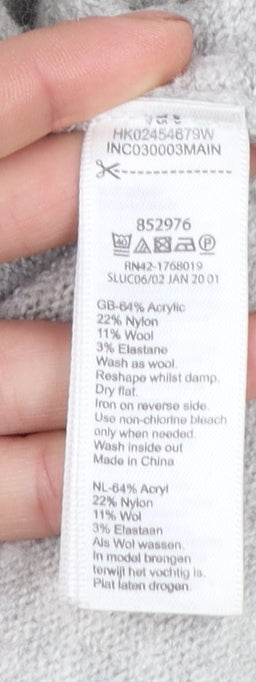Womens UK Size S Monsoon Grey Pullover Jumper