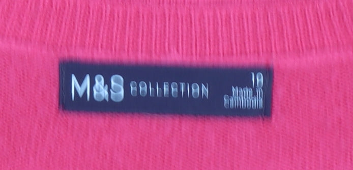 Womens UK Size 10 Marks and Spencer Pink Pullover Jumper