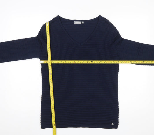 Womens UK Size S Fransa Blue Pullover Jumper