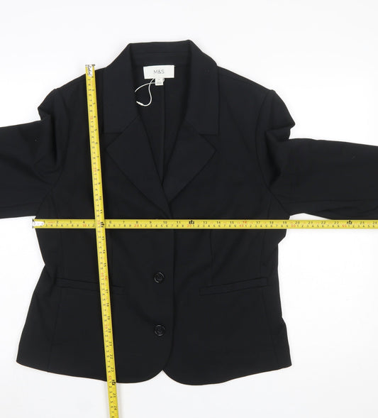 Womens UK Size 14 Marks and Spencer Regular Black Suit Jacket