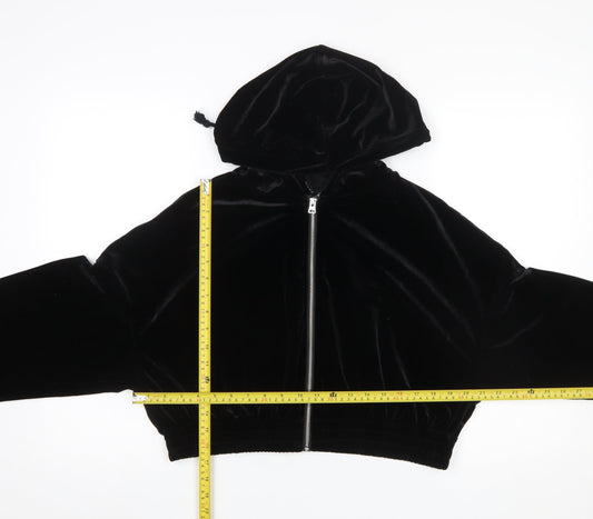 Womens UK Size L H&M Black Full Zip Hoodie