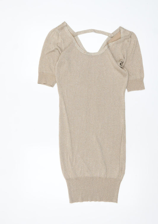 Womens UK Size S VILA Beige Pullover Jumper