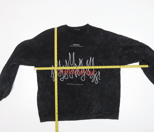 Womens UK Size 20/22 Boohoo Black Pullover Sweatshirt
