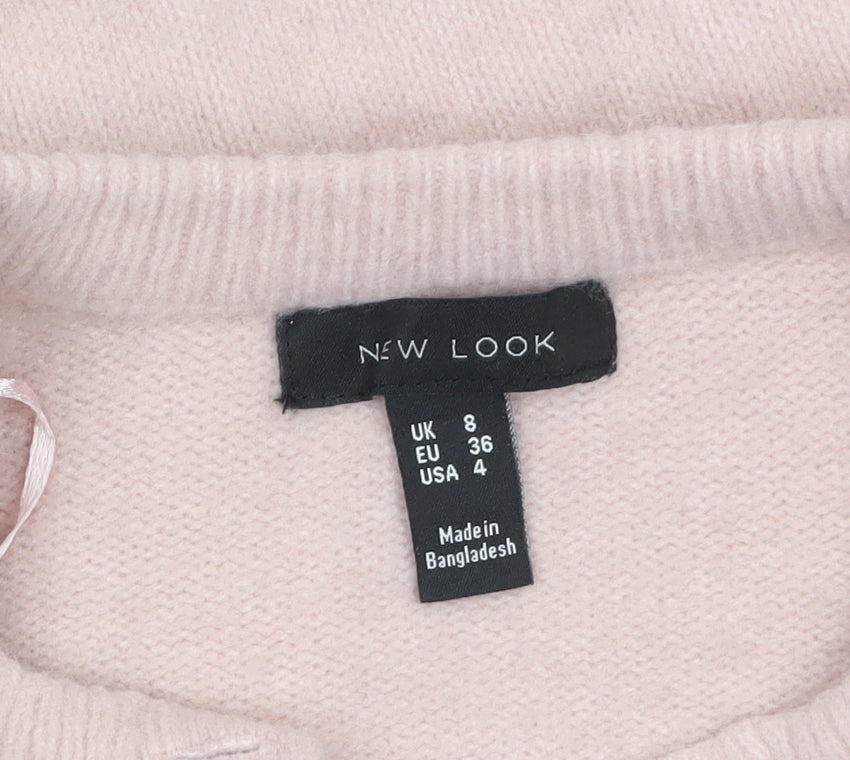 Womens UK Size 8 New Look Pink Cardigan Jumper