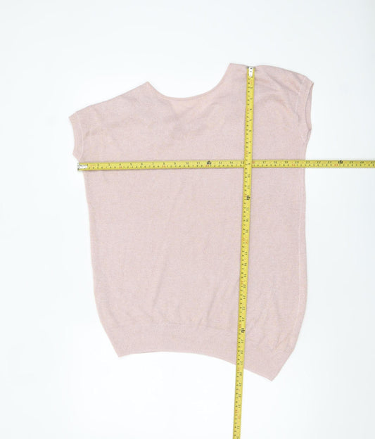 Womens UK Size 16 NEXT Pink Basic Blouse