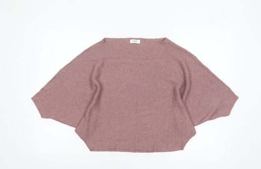 Womens UK Size M Jacqueline de Yong Pink Cape Jumper