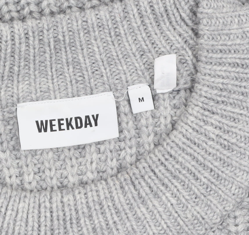 Womens UK Size M Weekday Grey Pullover Jumper