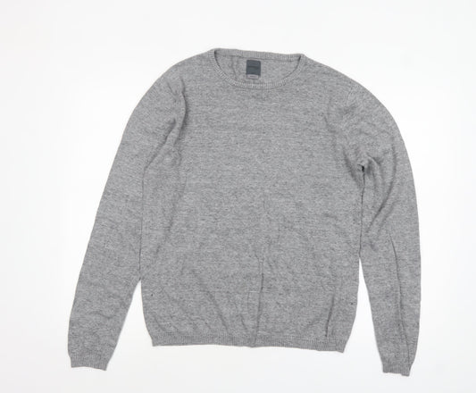 Back view of Bertoni of Denmark Men's Grey Knit jumper, size L