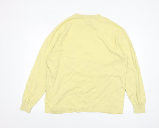 Mens UK Size XL Zara Yellow Pullover Jumper