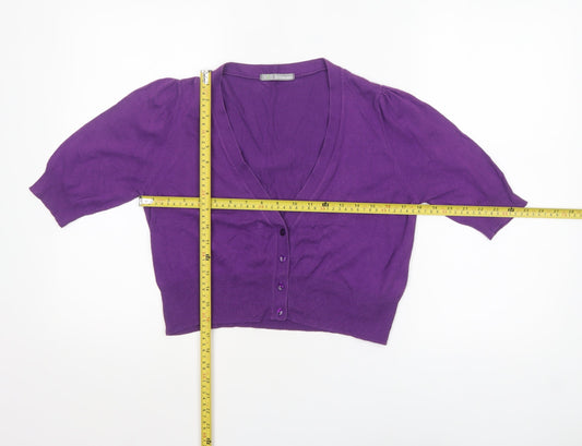 Womens UK Size 14 Marks and Spencer Purple Cardigan Jumper