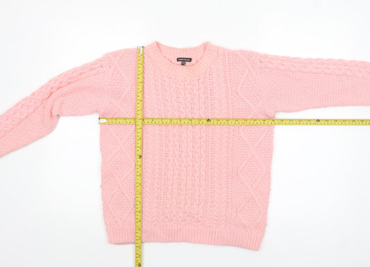 Womens UK Size 10 Warehouse Pink Pullover Jumper