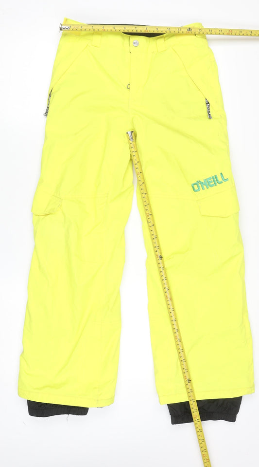 Womens UK Size 14 O'Neill Regular Fit Snow Pants Yellow Trousers
