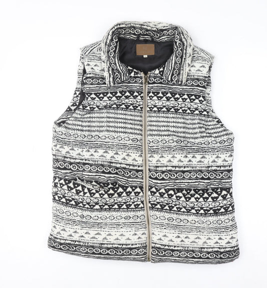 Womens UK Size 14 River Island Black Bodywarmer