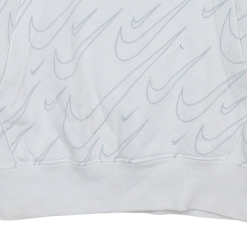 Mens UK Size XS Nike White Pullover Hoodie
