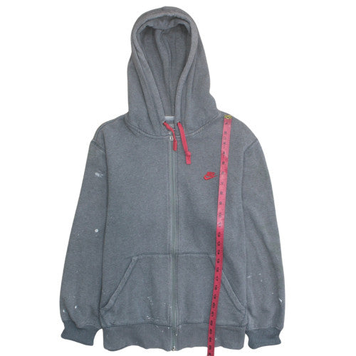 Mens UK Size L Nike Grey Full Zip Hoodie