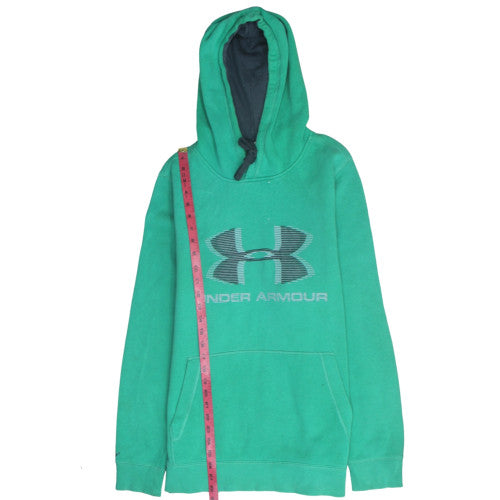 Mens UK Size M Under armour Green Pullover Hoodie