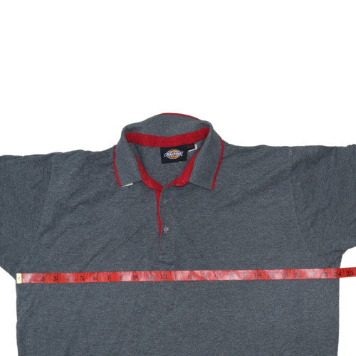 Dickies Men's Grey Short Sleeve Polo Shirt 3XL Cotton Blend