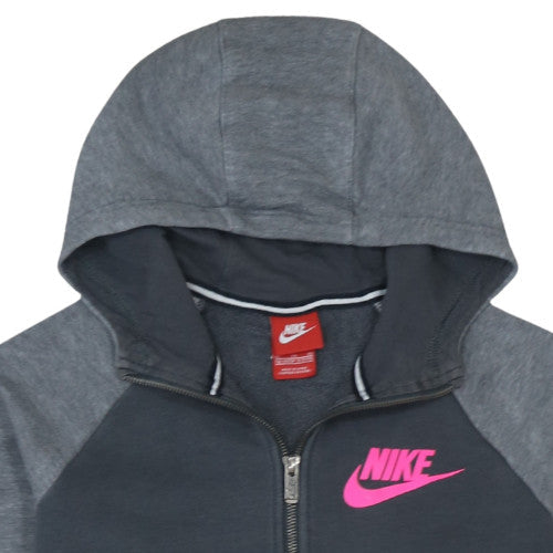 Teens UK Size 158 Nike Grey Full Zip Hoodie