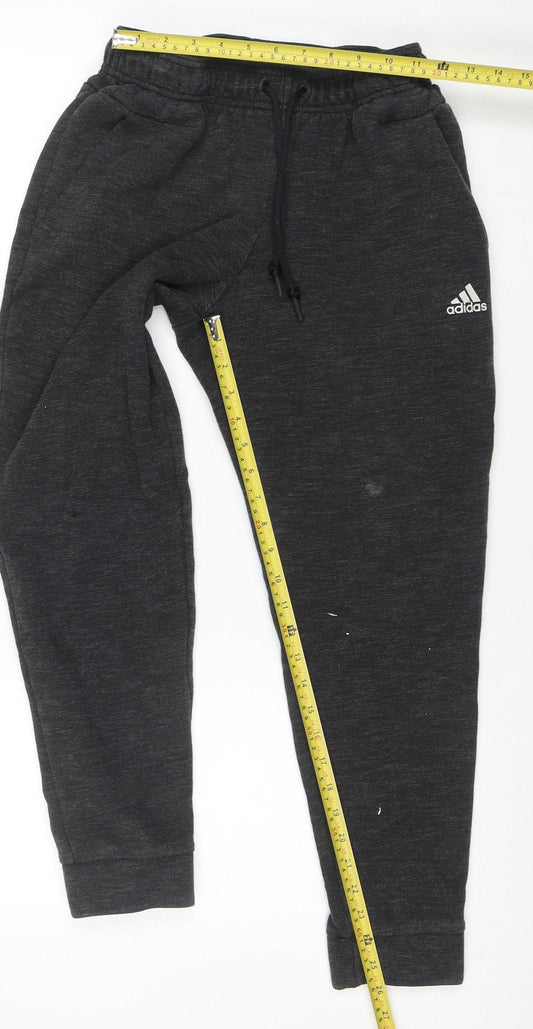 Mens UK Size S adidas Regular Fit Jogger Black Trousers
