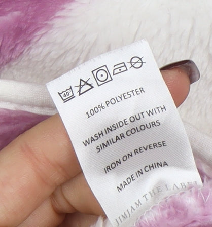 JIMJAM THE LABEL Women's Purple Fleece Hooded Robe One Size