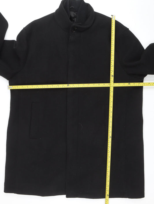 Mens UK Size 2XL NEXT Black Overcoat