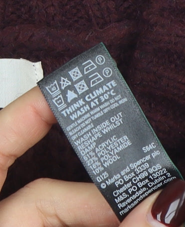 Womens UK Size M Marks and Spencer Brown Pullover Jumper