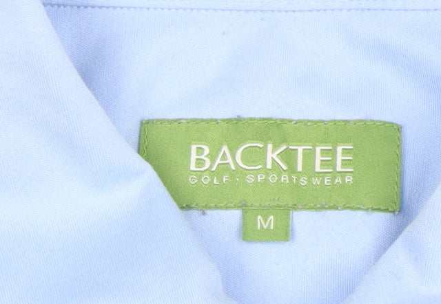 Womens UK Size M BACKTEE Blue Basic Polo