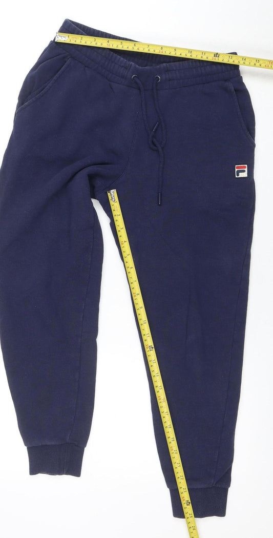 Mens UK Size S FILA Regular Fit Jogger Blue Trousers