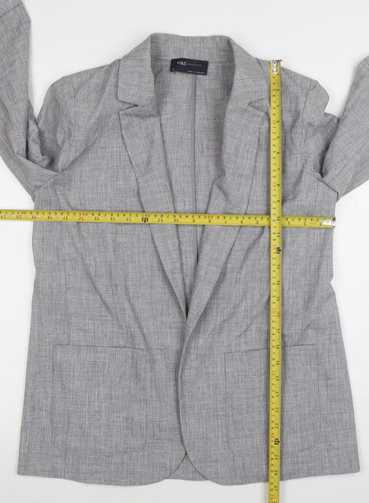 Womens UK Size 12 Marks and Spencer Regular Grey Blazer