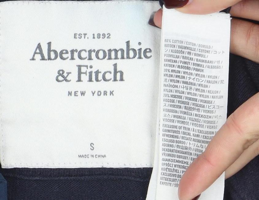 Womens UK Size S Abercrombie & Fitch Blue Cardigan Jumper