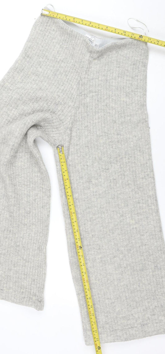 Womens UK Size 10 Mango Relaxed Fit Casual Travel Grey Trousers