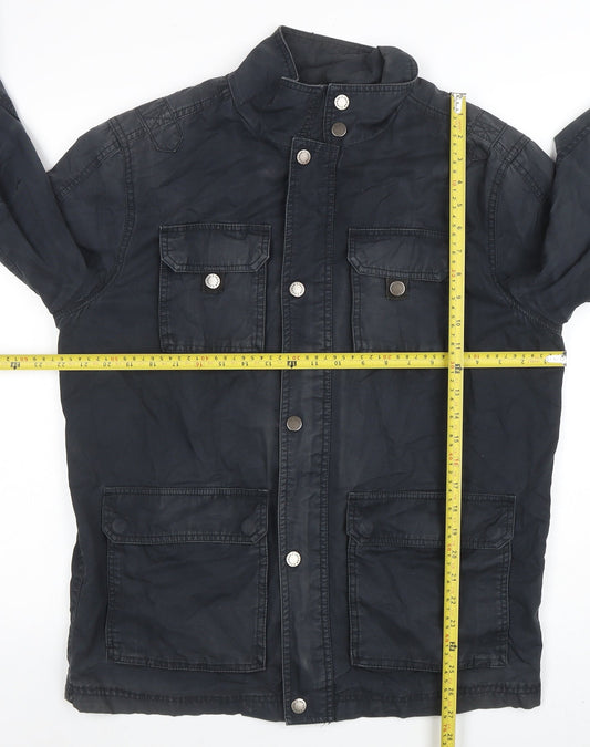 Jasper Conran Men's Blue Military Jacket Size M Cotton Blend