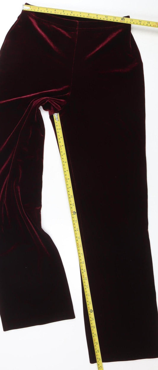 Womens UK Size 12 Marks and Spencer Slim Fit Leggings Red Trousers