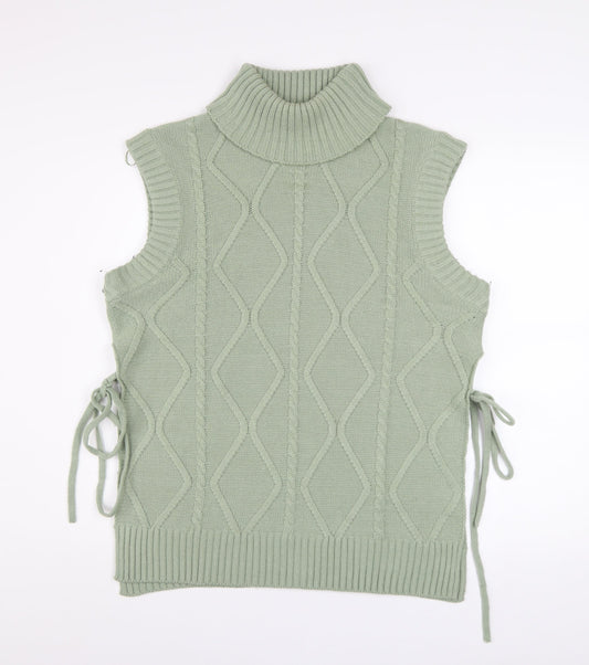 Womens UK Size S Quiz Green Vest Jumper